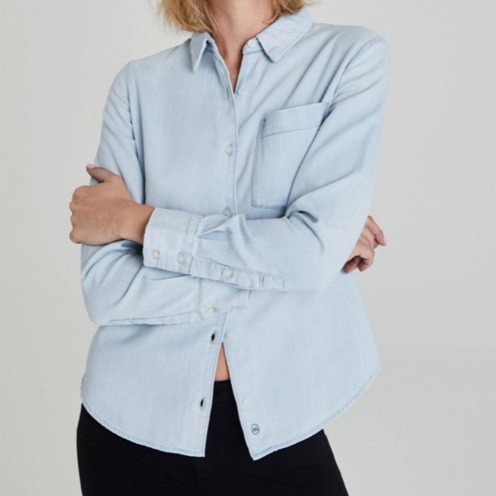 NWT AG button down denim shirt